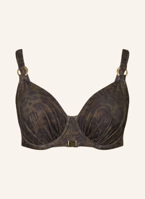 Primadonna Bikini Top Ratjada S Třpytivou Nití khaki / černá
