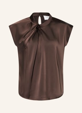 Neo Noir Blusenshirt Fleur Aus Satin braun