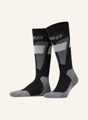 Cep Lyžařské Ponožky Ski Merino Tall 3.0 černá / šedá