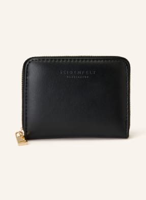Seidenfelt Geldbörse Ylva schwarz