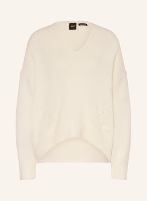 Boss Pullover Mit Alpaka weiss