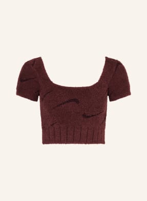 Nike Cropped-Shirt Sportswear Phoenix Cozy Bouclé rot
