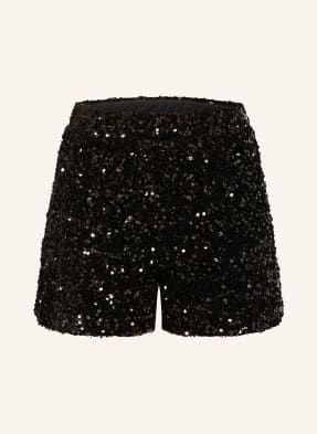 Only Samtshorts Mit Pailletten schwarz