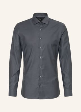 Olymp Košile No. Six Super Slim tmavě šedá / černá