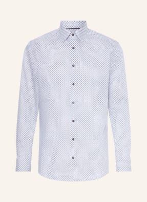 Olymp Košile Luxor Modern Fit bílá / černošedá / tmavě modrá