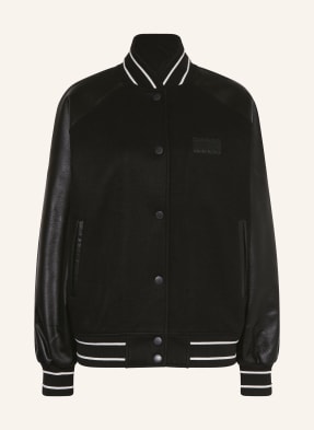 Tommy Jeans Univerzitní Bunda Z Kombinace Materiálů černá