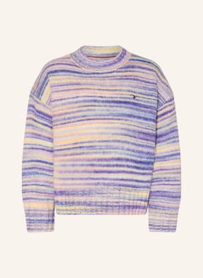 Tommy Hilfiger Svetr fialová / tmavě oranžová / modrá