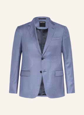 Zegna Oblek Pinpoint Regular Fit modrá