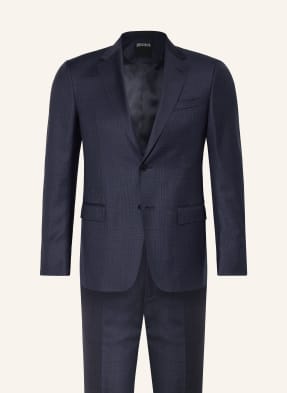 Zegna Oblek Tailored Fit tmavě modrá
