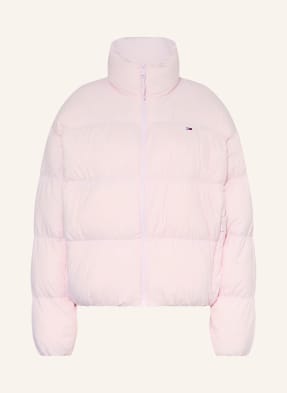 Tommy Jeans Péřová Bunda světle růžová