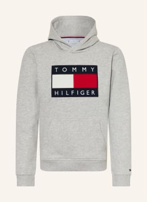 Tommy Hilfiger Mikina S Kapucí světle šedá