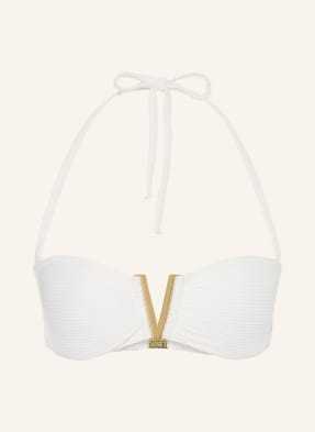 Heidi Klein Bandeau Bikiny Delos bílá / zlatá