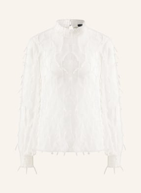 Oui Blusenshirt Mit Plissees weiss