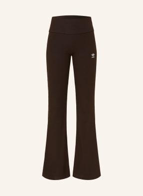 Adidas Originals Pletené Kalhoty Essentials tmavě hnědá