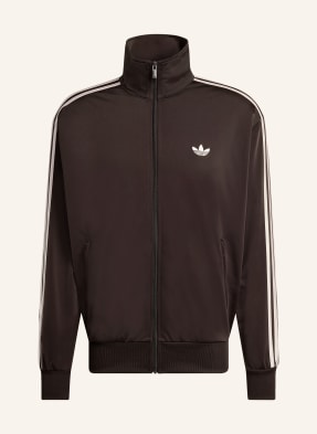 Adidas Originals Tréninková Bunda Firebird tmavě hnědá / růžová