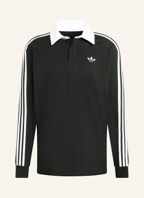 Adidas Originals Rugbyové Tričko 3-Streifen černá / bílá