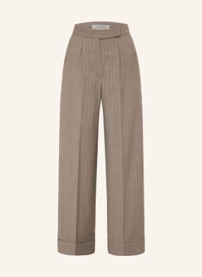 Max Mara 7/8 Kalhoty Manetta černošedá / krémová