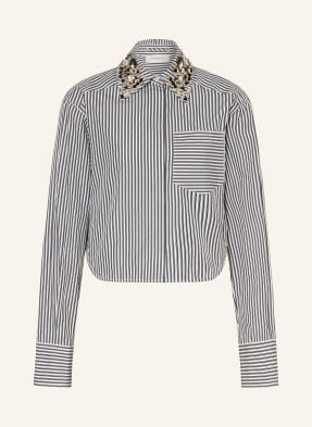 Sportmax Košile Spxquagga S Ozdobnými Kameny černá / bílá