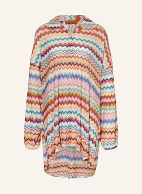 Missoni Plážové Šaty S Třpytivou Nití krémová / růžová / tmavě modrá