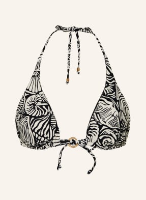 Seafolly Trojúhelníkové Bikiny Shells, Oboustranné černá / krémová