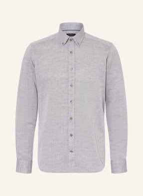 Strokesman's Hemd Regular Fit Mit Leinen gruen