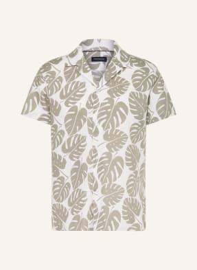 Strokesman's Resortová Košile Comfort Fit S Lnem krémová / khaki