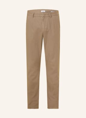Paul Chino Regular Fit S Lnem olivová