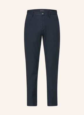 Strokesman's Chino Regular Fit Mit Leinen blau