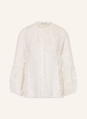 Mrs & Hugs Bluse Mit Spitze weiss