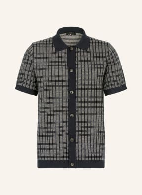 Cinque Pletená Košile Ciyaro Extra Slim Fit tmavě modrá / bílá