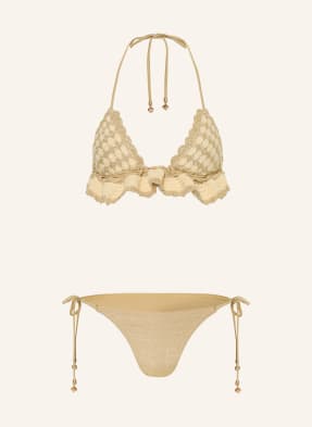 Zimmermann Trojúhelníkové Bikiny Wanderlust S Třpytivou Nití zlatá / krémová