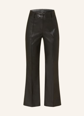 Opus Pants Kalhoty Luane V Koženém Vzhledu černá