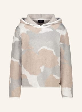 Monari Strick-Hoodie Mit Glitzergarn beige