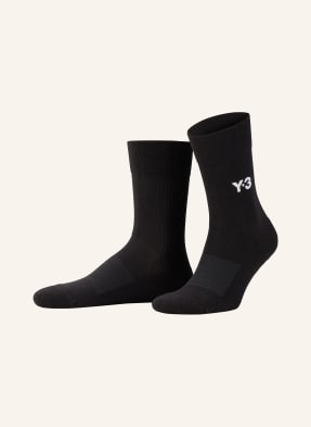 Y-3 Ponožky Crew černá / bílá