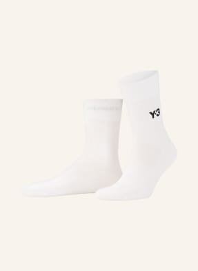 Y-3 Ponožky Y-3 Crew bílá / černá