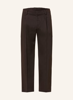 Nn.07 Kalhoty Relaxed Fit tmavě hnědá