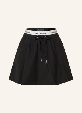 Tommy Jeans Sukně černá / bílá
