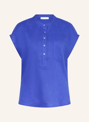 Darling Harbour Blusenshirt Aus Leinen blau