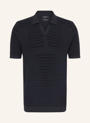 Strokesman's Strick-Poloshirt blau