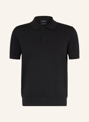 Strokesman's Pletené Polo Tričko černá