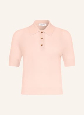 Victoria Beckham Pletené Polo Tričko barva růžového zlata