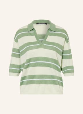 Luisa Cerano Strick-Poloshirt Aus Leinen gruen