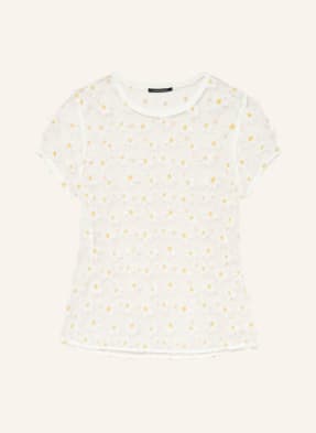 Luisa Cerano T-Shirt Aus Mesh Mit Pailletten weiss