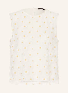 Luisa Cerano Blusentop Mit Pailletten weiss
