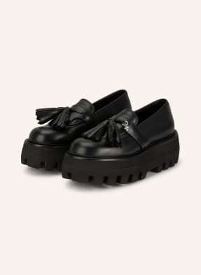 Mcqueen Plateau Mokasíny Sofa černá