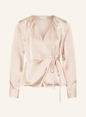 Neo Noir Wickelbluse Caprina Aus Satin beige
