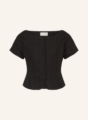 Neo Noir Tweed-Bluse Tango Mit Glitzergarn schwarz