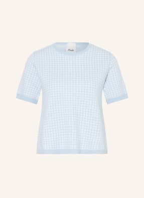 Allude Pletené Tričko S Kašmírem tmavě modrá / bílá
