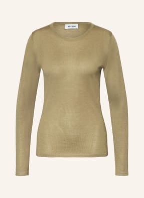 Soft Goat Svetr Z Hedvábí S Kašmírem zelená