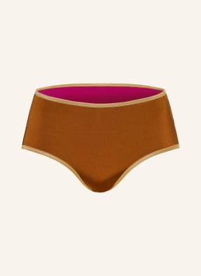 Mymarini Obracitelné Bikinové Kalhotky Shine hnědá / zlatá / růžová